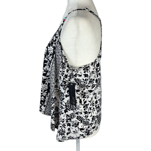 Apt. 9 Intimates Black & White Floral Tank Size L - Picture 4 of 6